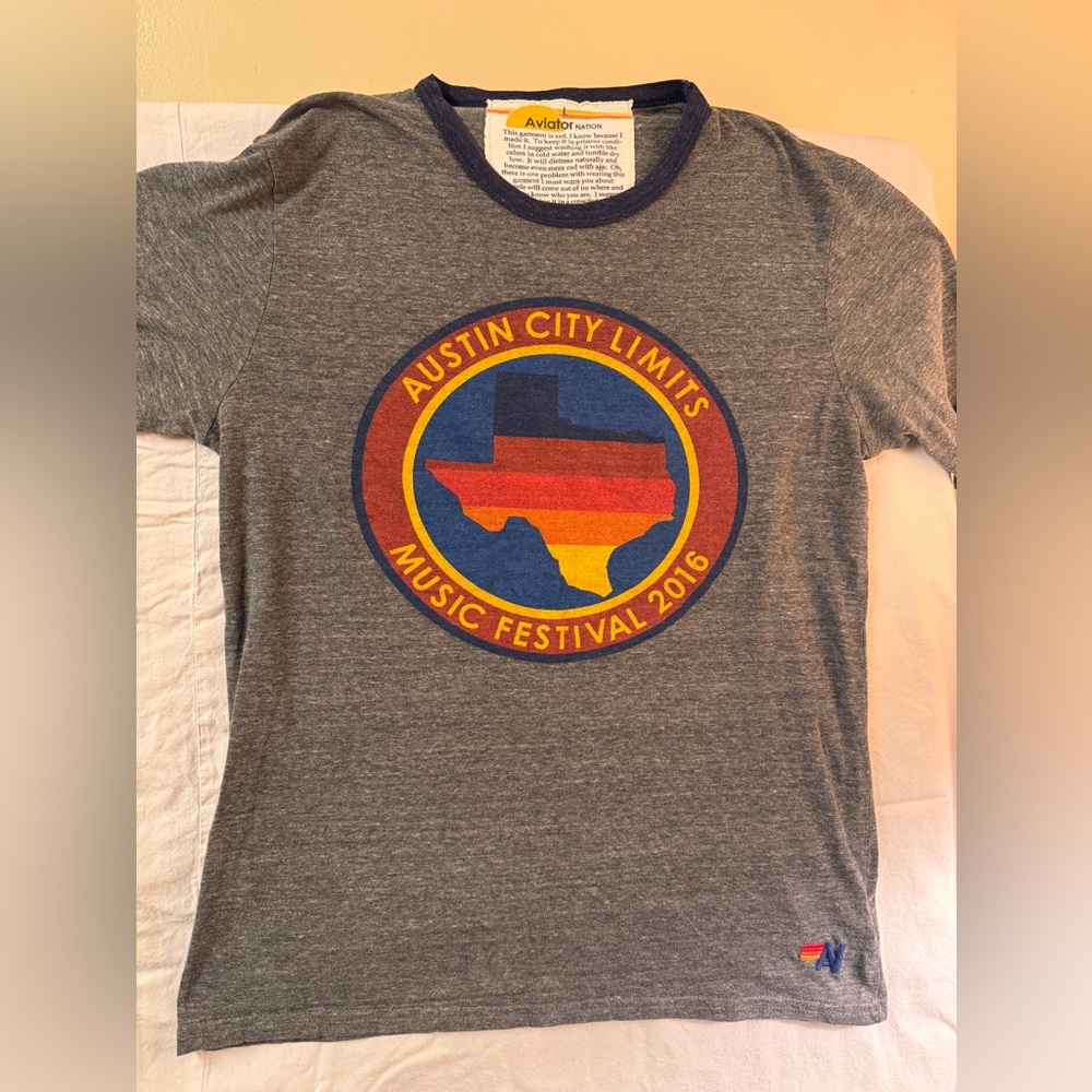 Aviator Nation Austin City Limits Music Festival 2016 Gray T-Shirt